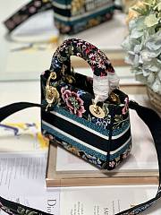 Fortok Dior Medium Lady D-Lite Bag Black M898380 17×7.5×14cm - 3