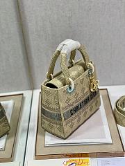 Fortok Dior Medium Lady D-lite Bag Beige M898377 24x20x11cm  - 3
