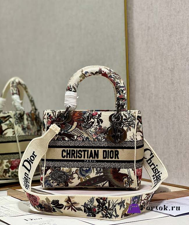 Fortok Dior Medium Lady D-Lite Bag M898376 24x20X11cm  - 1