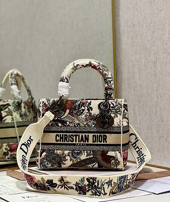 Fortok Dior Medium Lady D-Lite Bag M898376 24x20X11cm 