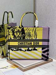 Fortok Dior Large Book Tote Bright Yellow and Pink M909599 42×35×18.5cm - 1