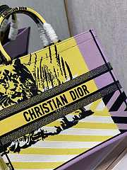 Fortok Dior Large Book Tote Bright Yellow and Pink M909599 42×35×18.5cm - 4