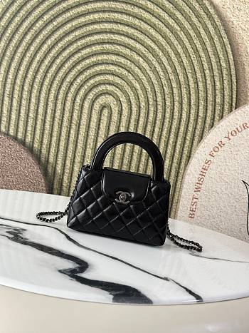 Fortok Chanel Mini Flap Bag Black Calfskin M916753 13x19x7cm