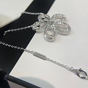 Fortok Classic Four Leaf Clover Sun Flower Necklace Gold Plated Rhinestone Charm  - 6
