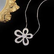 Fortok Classic Four Leaf Clover Sun Flower Necklace Gold Plated Rhinestone Charm  - 5
