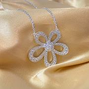 Fortok Classic Four Leaf Clover Sun Flower Necklace Gold Plated Rhinestone Charm  - 4