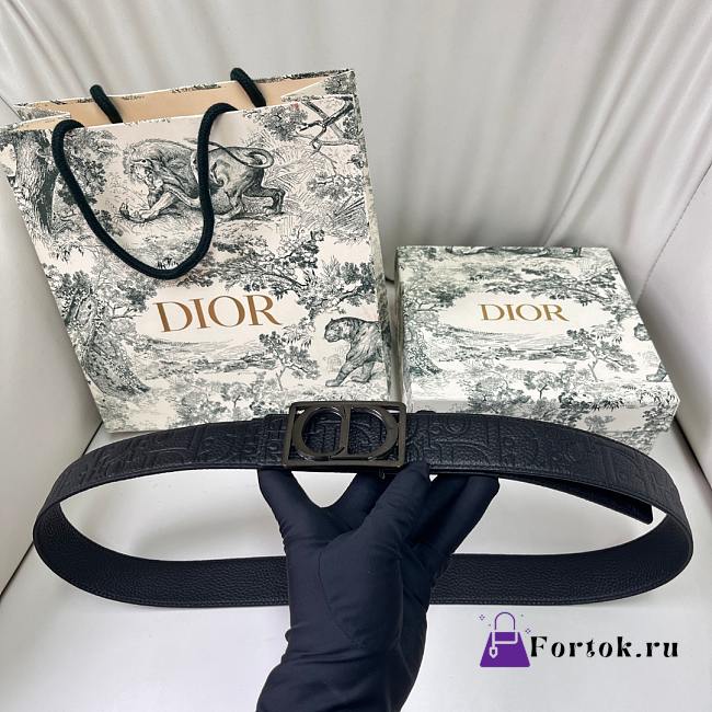 Fortok DIOR 30 MONTAIGNE OBLIQUE REVERSIBLE BELT 34mm  - 1