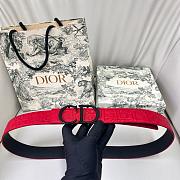 Fortok DIOR REVERSIBLE BELT IN RED 34mm - 1