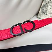 Fortok DIOR REVERSIBLE BELT IN RED 34mm - 4