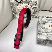 Fortok DIOR REVERSIBLE BELT IN RED 34mm - 2