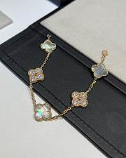 Fortok Vintage Alhambra Bracelet 5 Motifs 18K Rose Gold  - 4
