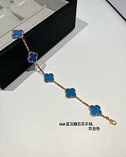 Fortok Van Cleef & Arpels Alhambra Agate Bracelet 18k Yellow Gold Yellow Gold  - 1