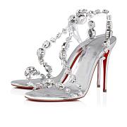 Fortok Louboutin Rosalie Jewel Silver Heels - 1