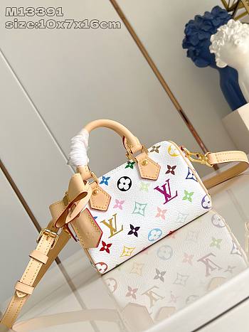 Fortok Louis Vuitton x TM Nano Speedy White 16 x 10 x 7 cm 