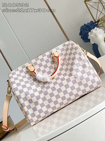 Fortok Louis Vuitton Speedy Bandoulière 30 Damier Azur Canvas 21 x 17 x 30 cm