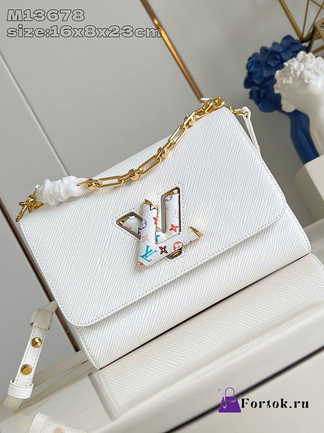 Fortok Louis Vuitton x TM Twist MM Slim White 16 x 8 x 23 cm - 1