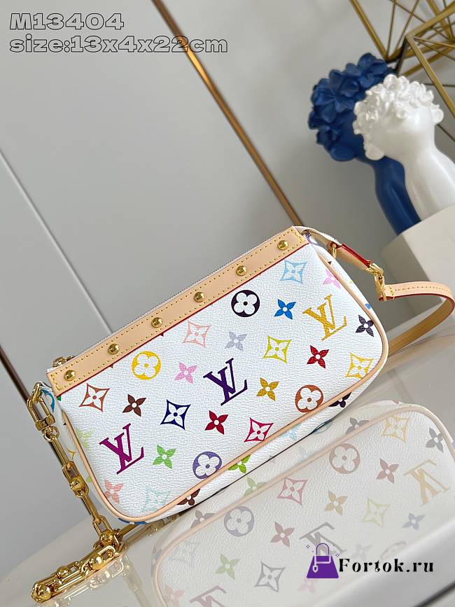 Fortok Louis Vuitton x TM Pochette Accessoires White 13 x 4 x 22 cm - 1