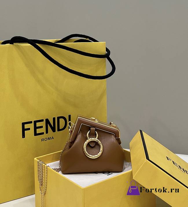 Fortok Fendi Nano First Charm Brown 11.5x5.5x10cm - 1