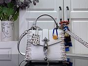 Fortok Louis Vuitton Rose des vents mini handbag Crocodile Leather White pattern 19*15*9 cm - 1