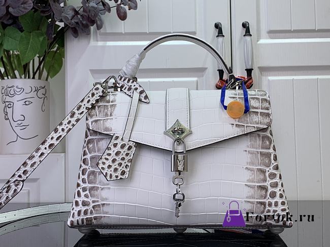 Fortok Louis Vuitton Rose Des Vents White pattern Crocodile Leather 27*18*9 cm - 1