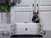 Fortok Louis Vuitton Rose Des Vents White pattern Crocodile Leather 27*18*9 cm - 5
