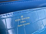 Fortok Louis Vuitton Rose des vents mini handbag Crocodile Leather Blue 19*15*9 cm - 6