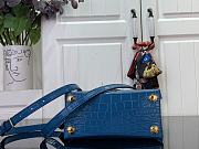 Fortok Louis Vuitton Rose des vents mini handbag Crocodile Leather Blue 19*15*9 cm - 3