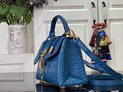 Fortok Louis Vuitton Rose des vents mini handbag Crocodile Leather Blue 19*15*9 cm - 4