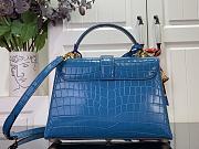 Fortok Louis Vuitton Rose Des Vents Blue Crocodile Leather 27*18*9 cm - 6