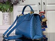Fortok Louis Vuitton Rose Des Vents Blue Crocodile Leather 27*18*9 cm - 5