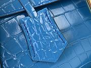 Fortok Louis Vuitton Rose Des Vents Blue Crocodile Leather 27*18*9 cm - 3