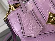 Fortok Louis Vuitton Rose des vents mini handbag Crocodile Leather Pink 19*15*9 cm - 6