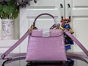 Fortok Louis Vuitton Rose des vents mini handbag Crocodile Leather Pink 19*15*9 cm - 5