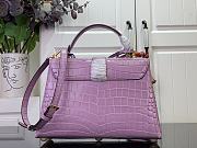 Fortok Louis Vuitton Rose Des Vents Pink Crocodile Leather 27*18*9 cm - 6