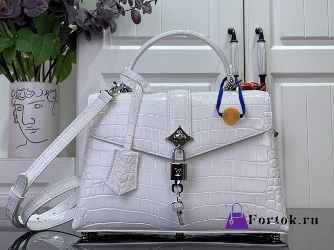 Fortok Louis Vuitton Rose Des Vents White Crocodile Leather 27*18*9 cm - 1