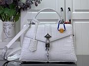 Fortok Louis Vuitton Rose Des Vents White Crocodile Leather 27*18*9 cm - 1