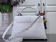 Fortok Louis Vuitton Rose Des Vents White Crocodile Leather 27*18*9 cm - 5