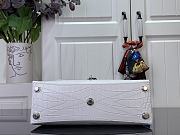 Fortok Louis Vuitton Rose Des Vents White Crocodile Leather 27*18*9 cm - 3