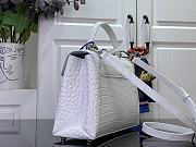 Fortok Louis Vuitton Rose Des Vents White Crocodile Leather 27*18*9 cm - 2