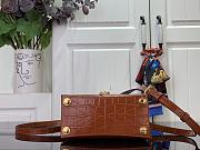 Fortok Louis Vuitton Rose des vents mini handbag Crocodile Leather Brown 19*15*9 cm - 4