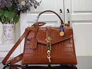 Fortok Louis Vuitton Rose Des Vents Brown Crocodile Leather 27*18*9 cm - 1