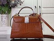 Fortok Louis Vuitton Rose Des Vents Brown Crocodile Leather 27*18*9 cm - 6