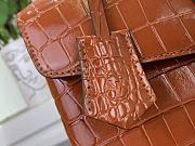 Fortok Louis Vuitton Rose Des Vents Brown Crocodile Leather 27*18*9 cm - 2