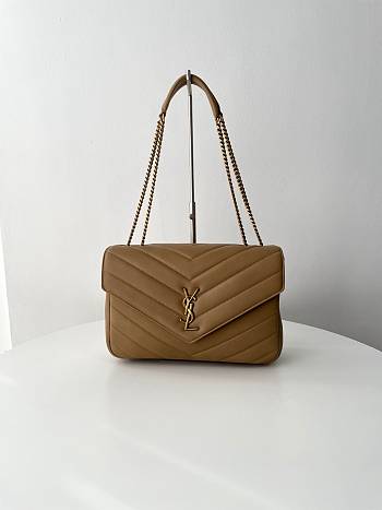 Fortok YSL Lou Lou Bag Brown 32x20x9cm