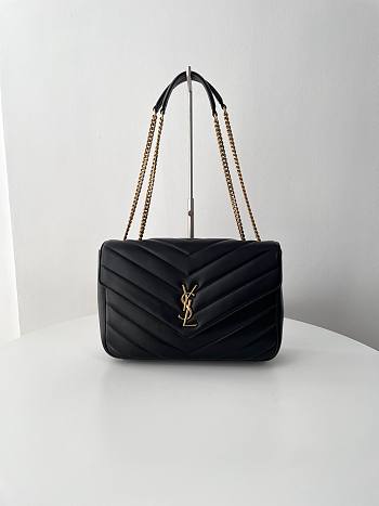Fortok YSL Lou Lou Bag Black 32x20x9cm