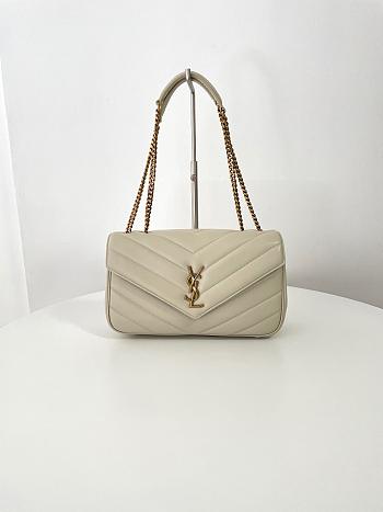 Fortok YSL Lou Lou Bag White 29x17x8cm