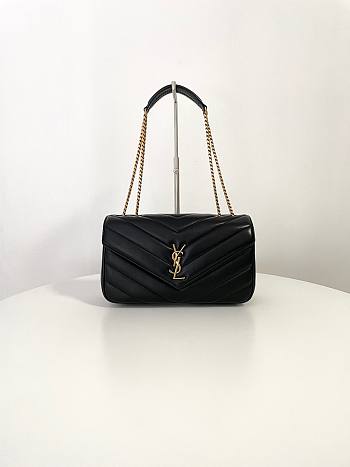 Fortok YSL Lou Lou Bag Black 29x17x8cm