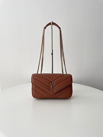 Fortok YSL Lou Lou Mini Bag Chocolate 24 x 14 x 6 cm