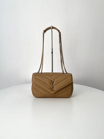 Fortok YSL Lou Lou Mini Bag Brown 02 24 x 14 x 6 cm