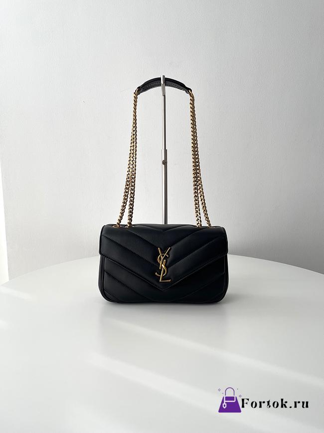 Fortok YSL Lou Lou Mini Bag Black 24 x 14 x 6 cm - 1
